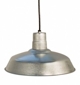 Rustic Galvanized Barn Lights For Earthy Organic Grocery