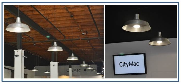 Stylish Barn Lights Add Industrial Flavor To Computer Store