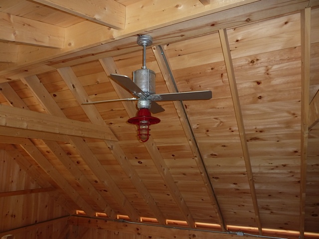 Gooseneck Lights Ceiling Fan Highlight Barn Loft