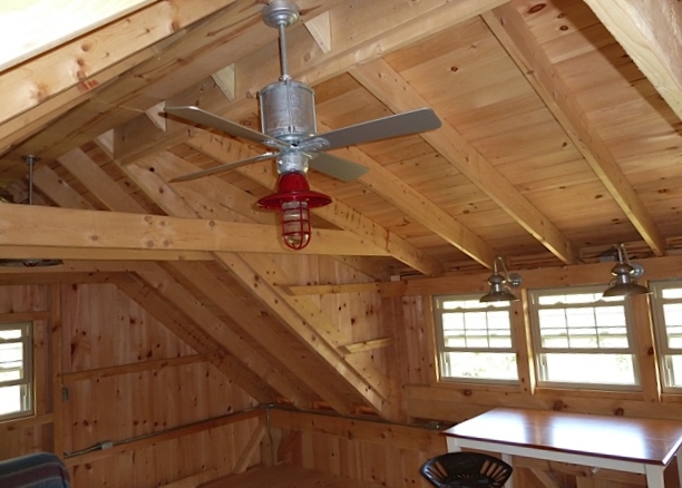 Gooseneck Lights Ceiling Fan Highlight Barn Loft