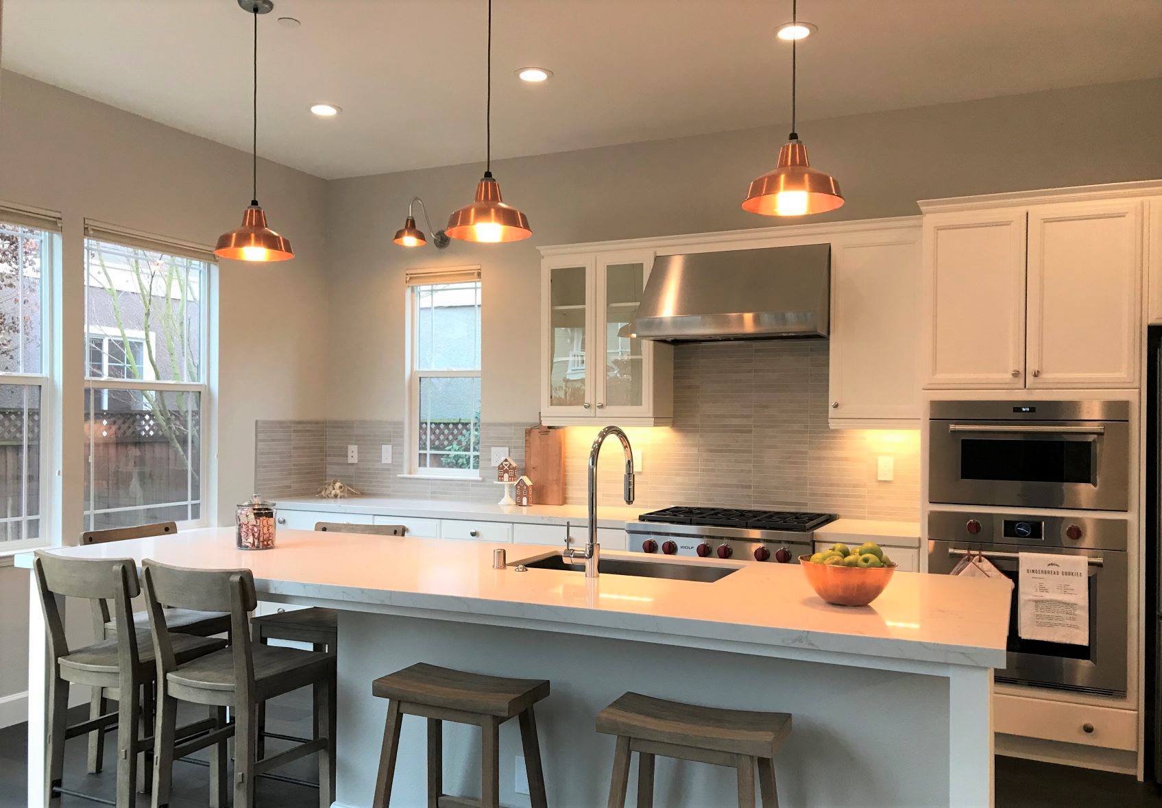 Elegant Copper Lighting Adds Wow Factor In Kitchen Remodel Inspiration Barn Light Electric